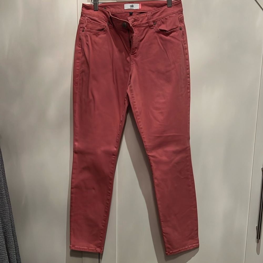 Cabi curvy skinny jeans in coral. US size 10.